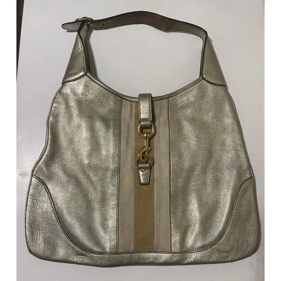 Gucci Metallic Jackie O Bouvier Hobo Bag - Picture 9 of 15